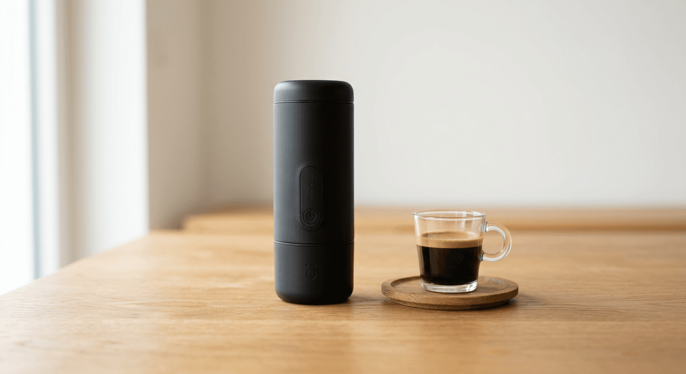 BrewGo Tragbare Akku-Espressomaschine für Kapseln & Kaffeepulver