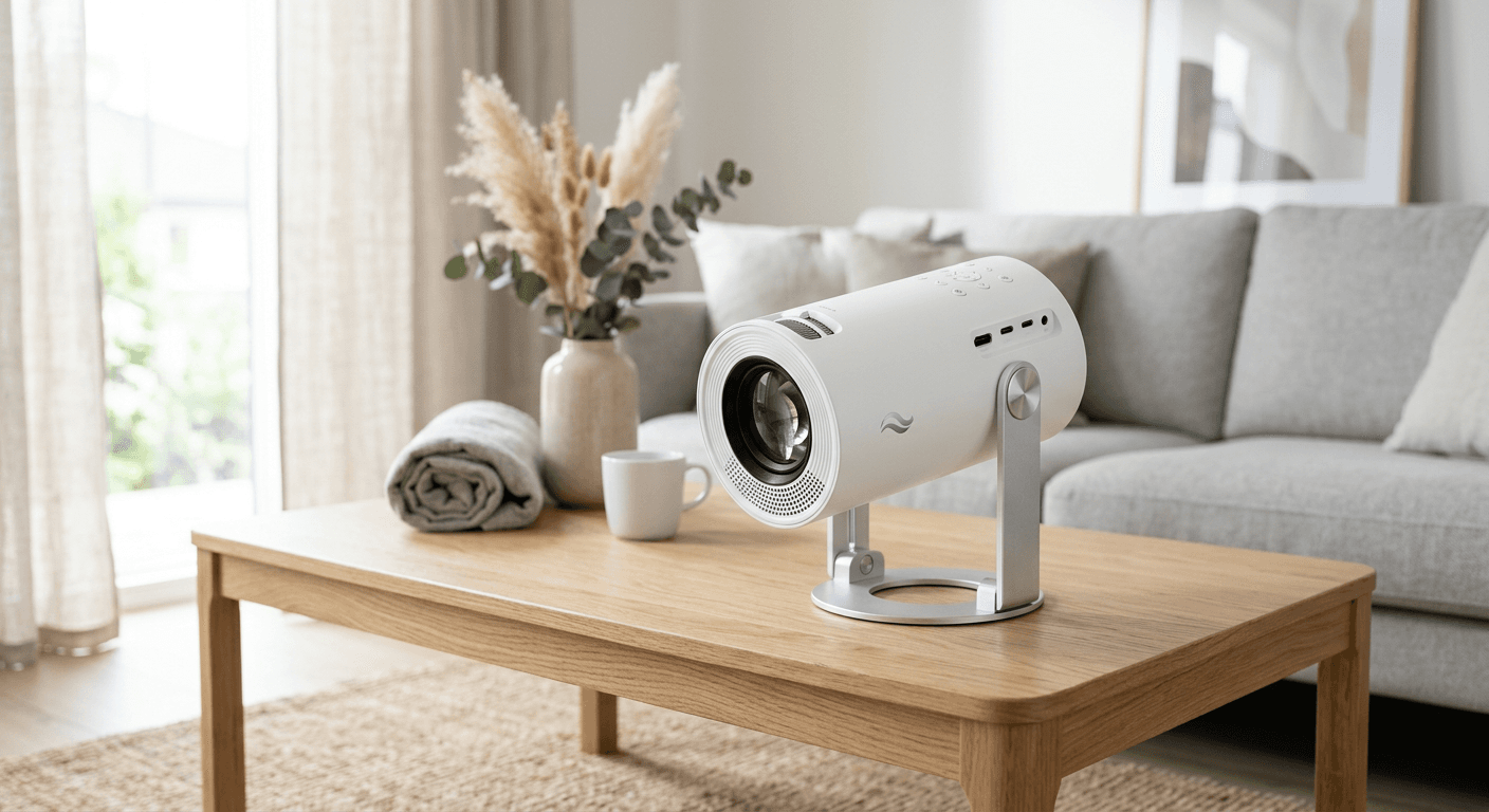 CineBeam Tragbarer Smart Mini-Beamer für Schlafzimmer & Heimkino